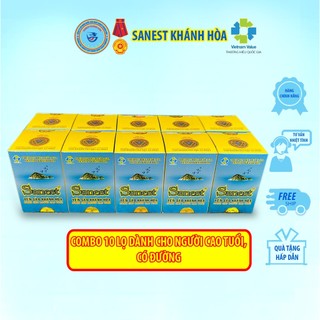 [HOẢ TỐC] [Combo 10 lọ]  Nước Yến Sào Khánh Hòa Sanest Người Cao Tuổi - Lọ 70ml có đường