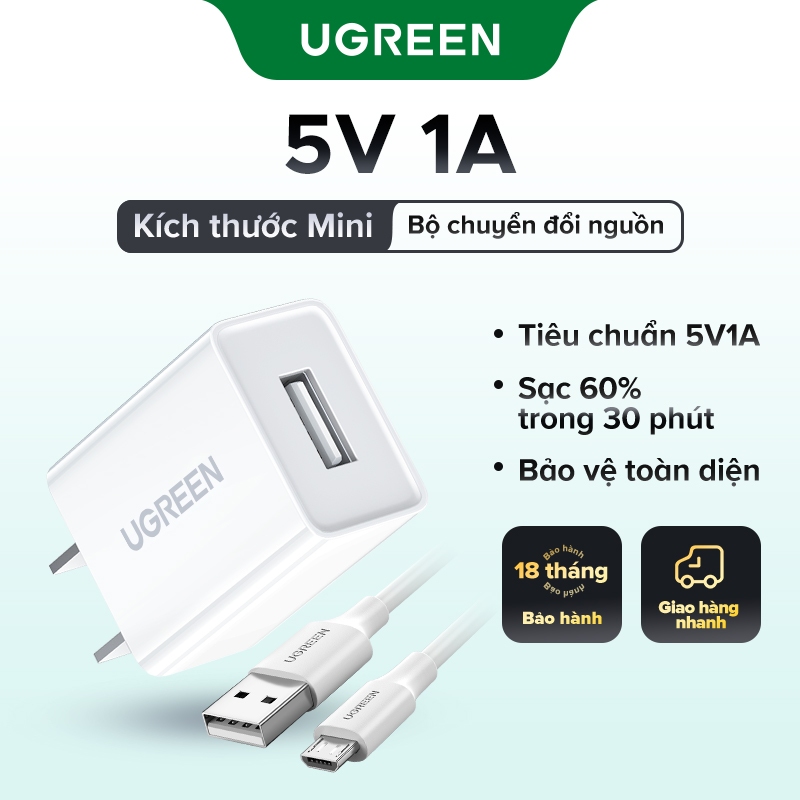UGREEN Củ sạc 5V1A thích hợp cho iPhone 13/12/11/8 Pro Max Xiaomi Samsung 5V USB Charger for Android Phone | BigBuy360 - bigbuy360.vn