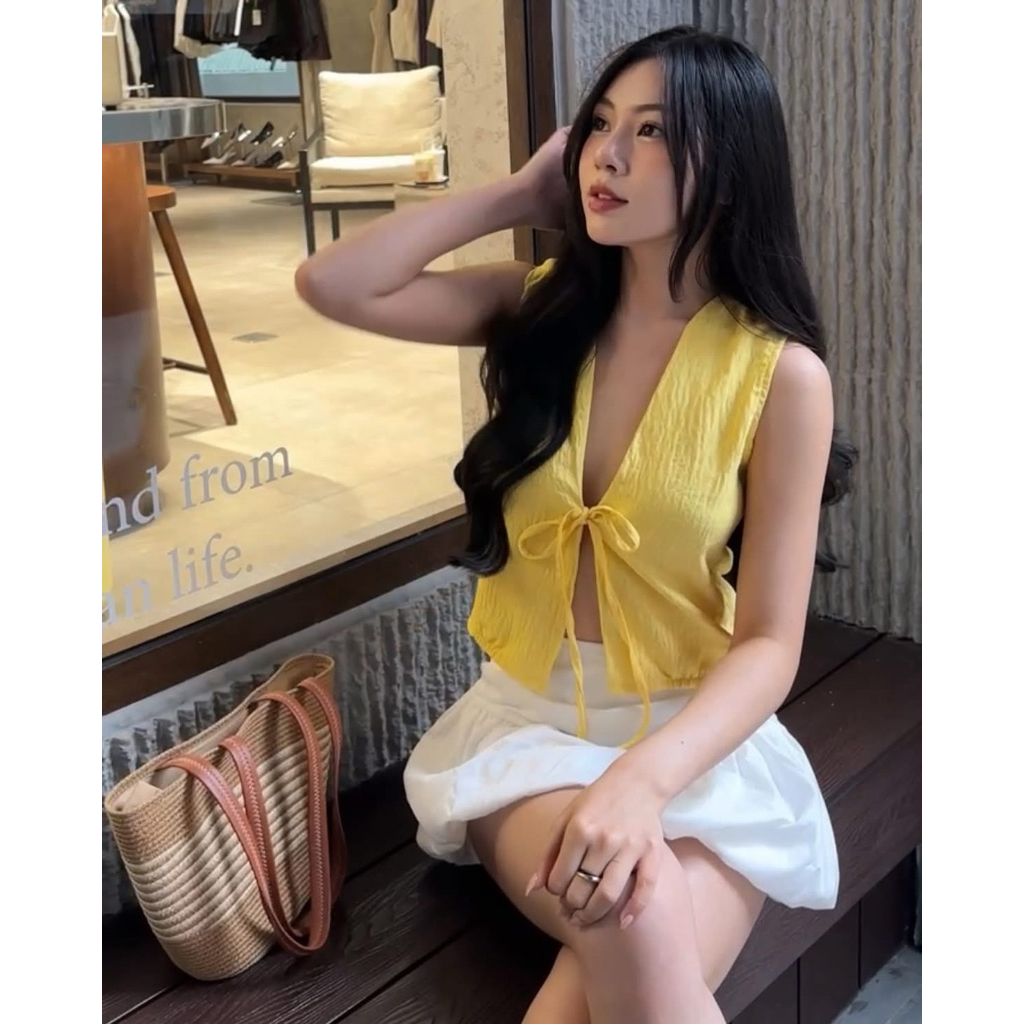 Summer Top | Áo Croptop Blanca Cột Dây | Blanca Concept BC25.015