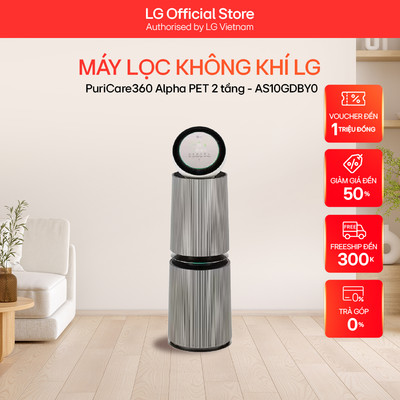 [Outlet S2] Máy lọc không khí LG PuriCare360 Alpha PET 2 tầng - AS10GDBY0 - Hàng chính hãng