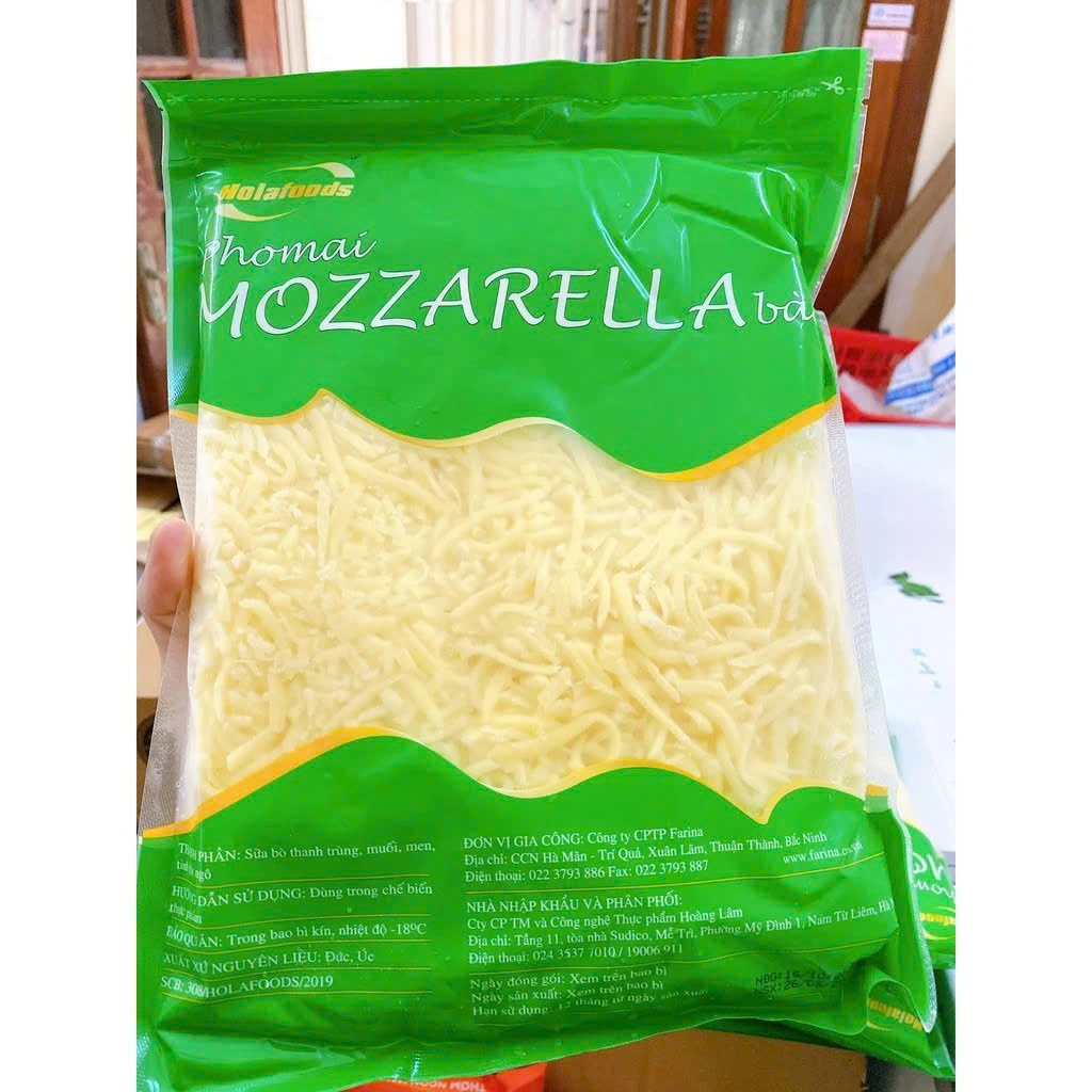 1kg phô mai Mozzarella bào sợi