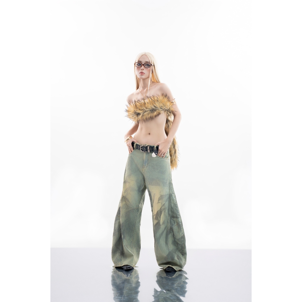 [Chaco.chanbyt] Empower Pant | Quần jeans ống rộng khói loang trendy