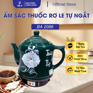   TẶNG BÁT  Ấm sắc thuốc Trường Thọ BA-2086 vòi dài 3.2L - Gốm Bát Tràng Cao Cấp Bảo Hành 12 Tháng 