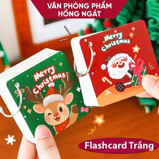  Flashcard trắng hình giáng sinh thẻ học từ vựng tiếng anh dùng để ghi chú ghi chép đồ dùng học tập làm quà noel N019 