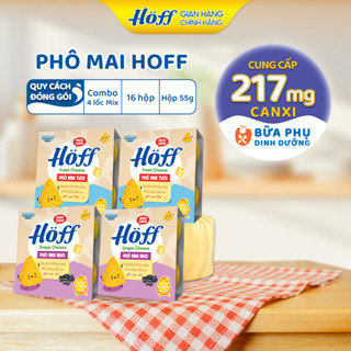 Combo 4 Lốc Phô mai tươi HOFF Mix vị bổ sung Canxi Vitamin D3 Vitamin K2 cho trẻ (16 hộp x 55g)