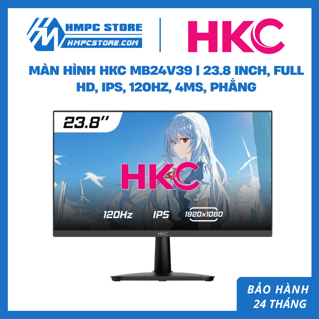 Màn hình HKC MB24V39 | 23.8 inch, Full HD, IPS, 120Hz, 4ms, phẳng