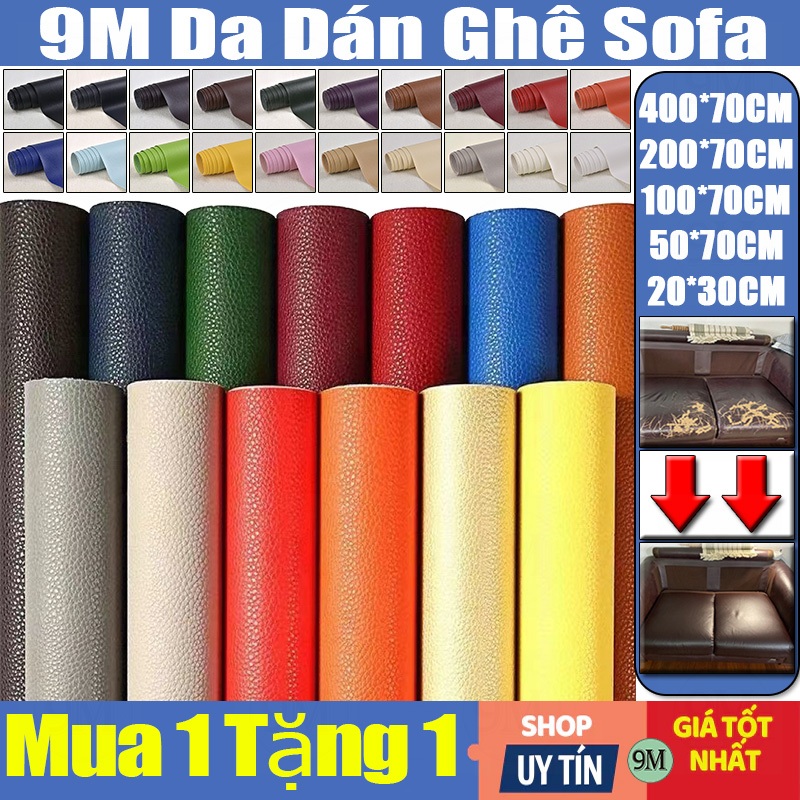 【Mua 1 tặng 1】9M Sofa da dán ghế Miếng dán vải da PU cỡ lớn kích thước chữa ghế sofa đồ da tự dính