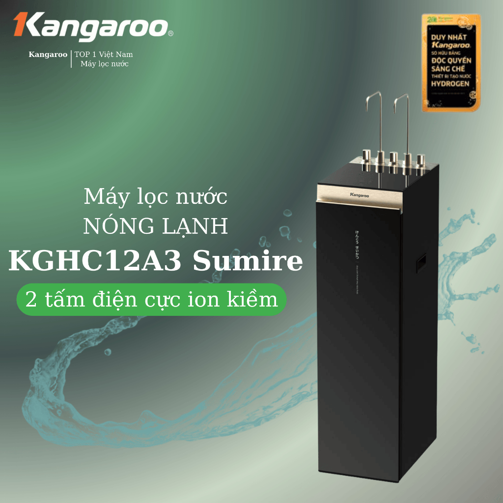 [Hoả Tốc] Máy lọc nước ion kiềm nóng lạnh Kangaroo KGHC12A3 KG12A3 - Free lắp đặt HCM