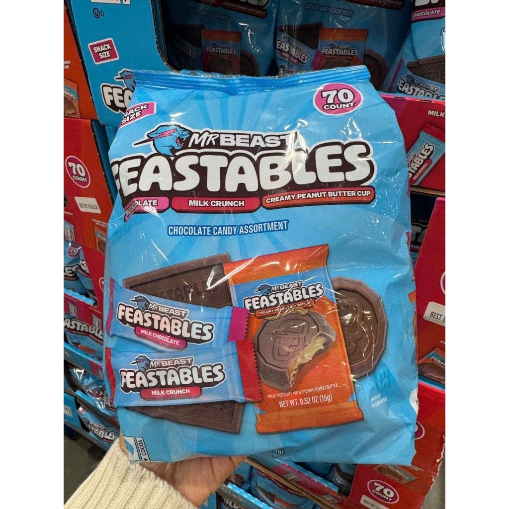 Chocolate MR Beast Feastables (tách lẻ 10 thanh mix vị)