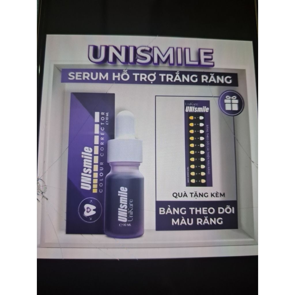 serum trắng răng unismile làm sạch răng
