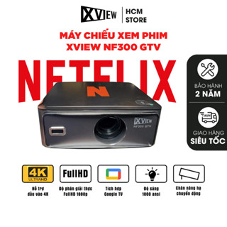  Máy chiếu thông minh Xview NF300 GTV - Có NETFLIX chính chủ GoogleTV - Độ nét Full HD - Độ sáng 1800 ansi 