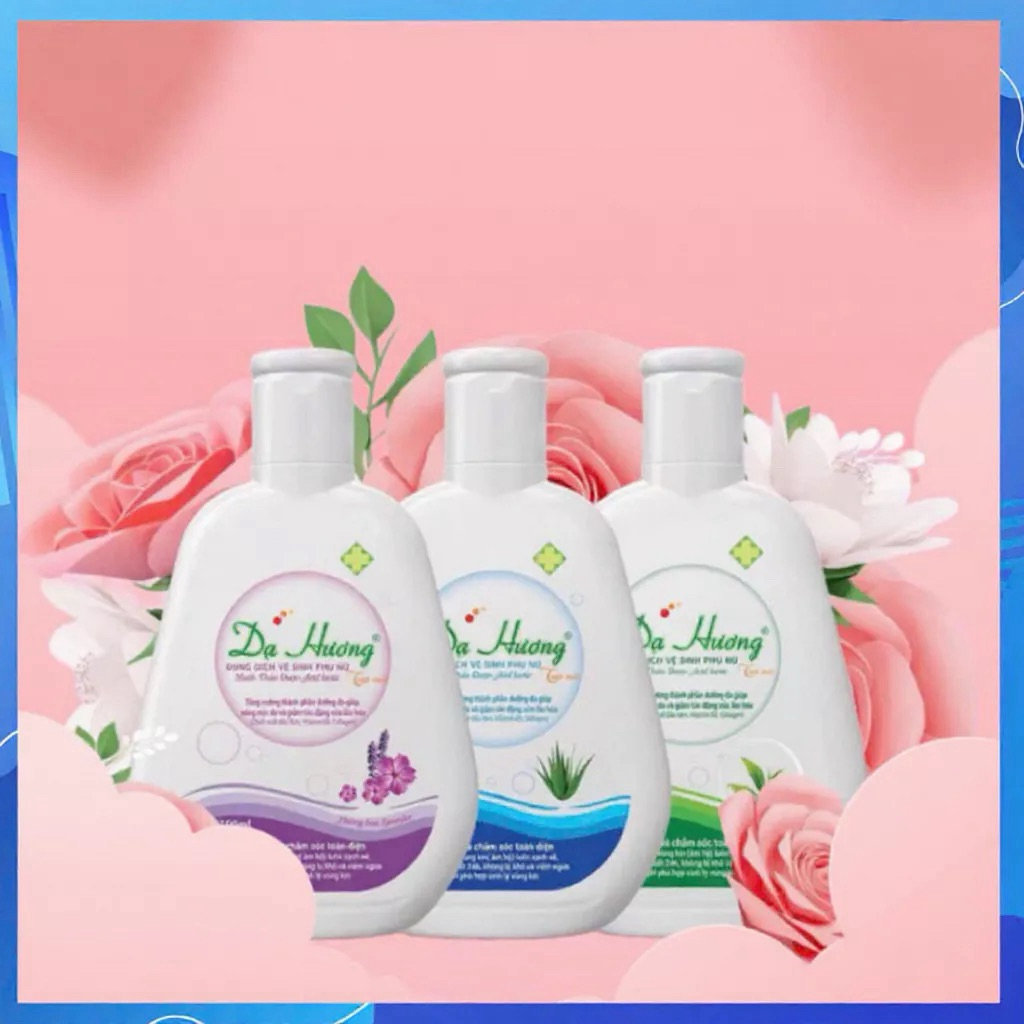 Dung dịch vệ sinh phụ nữ Dạ Hương ⚡ Tặng quà ⚡ Chai 100ml Hương xanh lô hội và tím Lavender