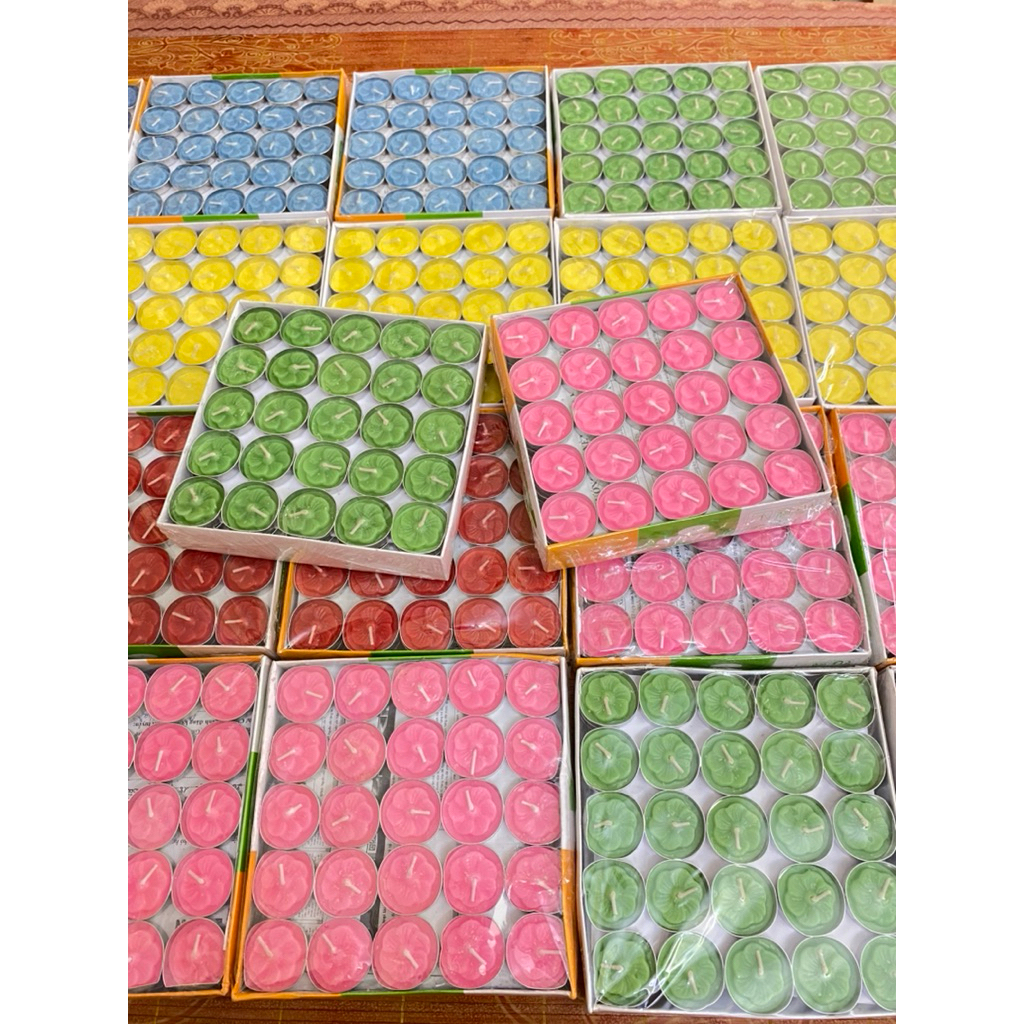 set 100v nến thắp sáng 2h không khói không độc thơm