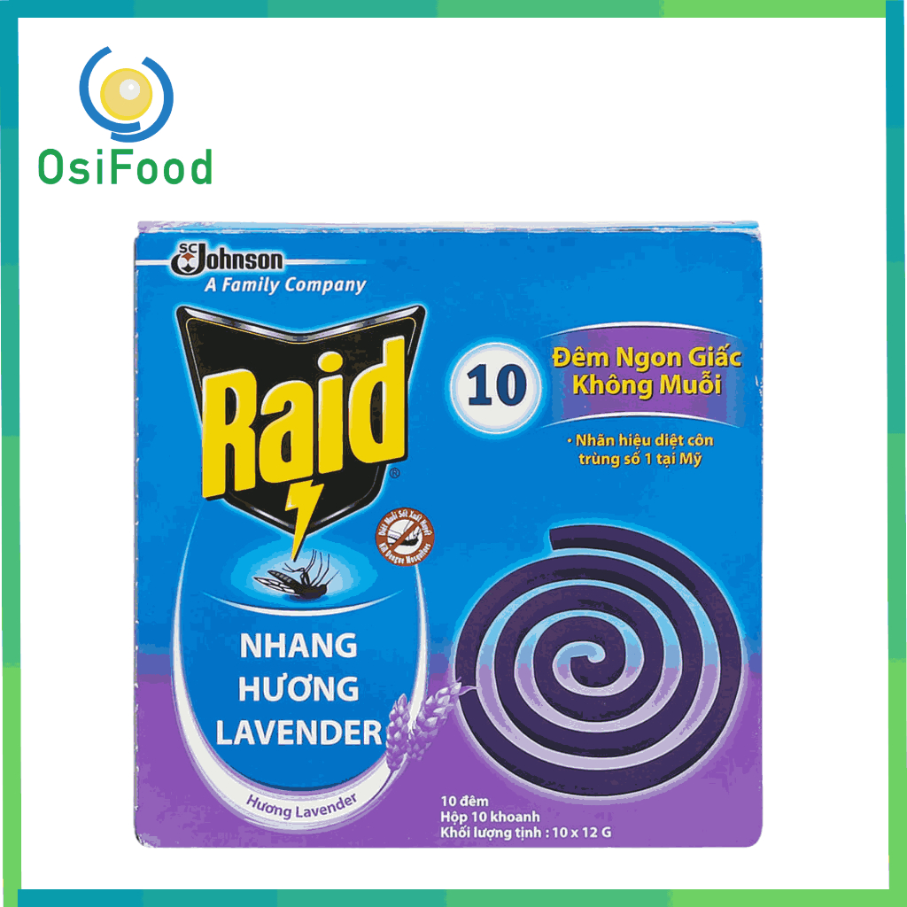Nhang muỗi Raid Lavender 10 khoanh