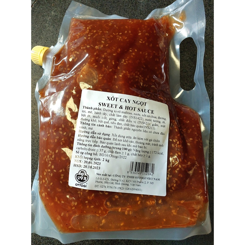 2Kg Sốt Hot & Sweet ( Sốt HS) Ottogi  Sốt Phủ Gà Rán_Mohifood