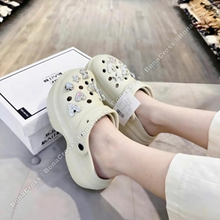   Full Box  Cross Stomp Clog 7CM - Dép Cross đế cao Nữ 2025 