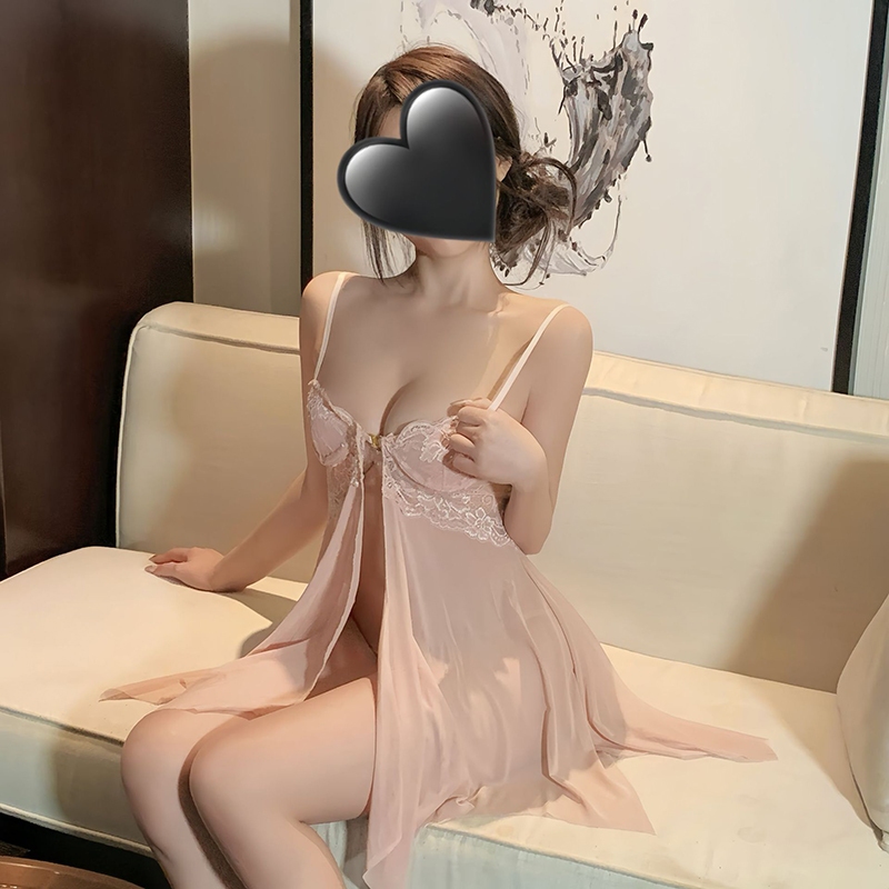 Bộ đồ váy ngủ nữ xuyên thấu sexy DN13 kiểu đầm 2 dây có gọng ngực khóa cài trước kèm quần lót gợi cảm | BigBuy360 - bigbuy360.vn