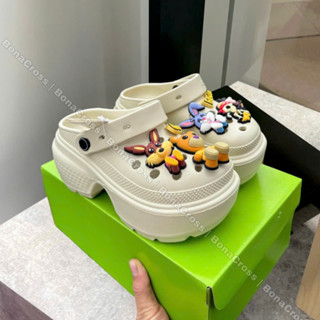   Có Video  Cross Stomp Clog 7CM - Dép Cross đế cao Nữ 2025 