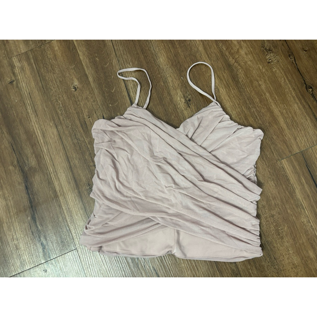 Áo 2 dây crop ly chéo vạt, áo quây Body Contour VNXK Express size M