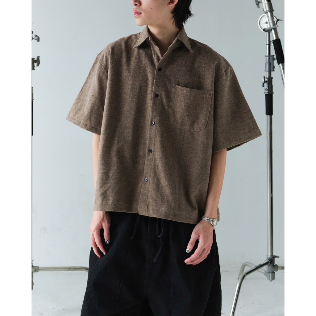 AGOB - ÁO SƠ MI VẢI NỈ TAY LỠ