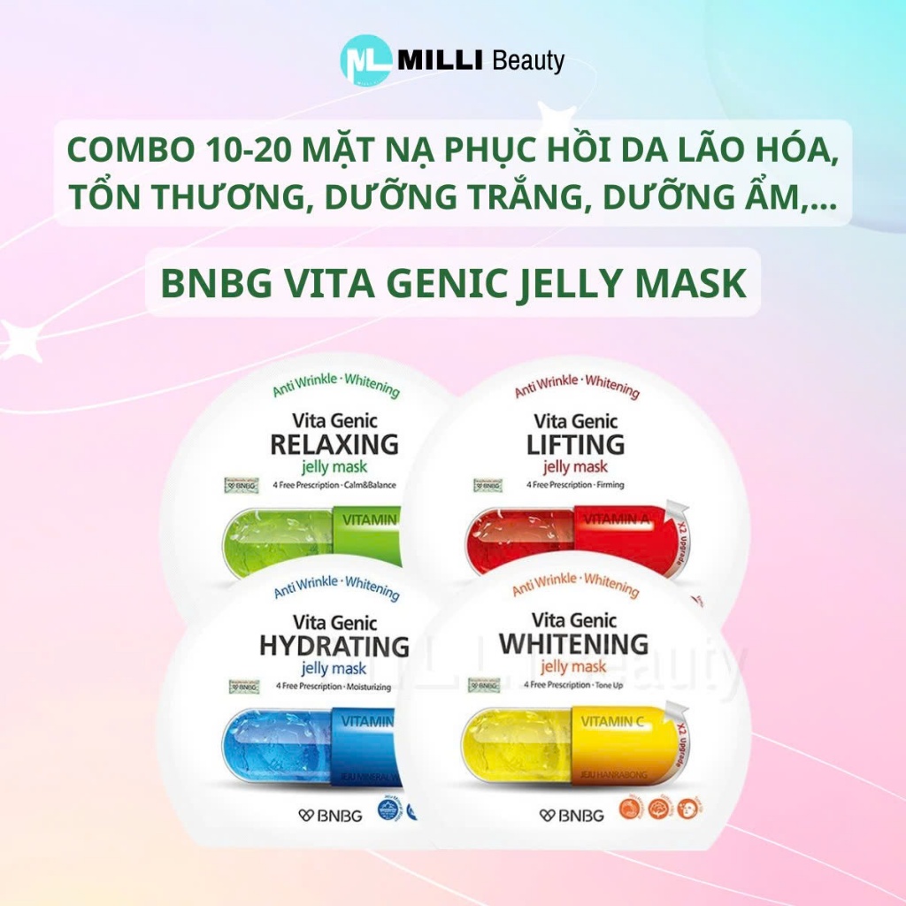 Hỏa tốc | BNBG MASK -  Mặt Nạ Hàn Quốc Trắng Da, Phục Hồi, Chống Lão Hóa, Dưỡng Ẩm chuyên sâu Mask B