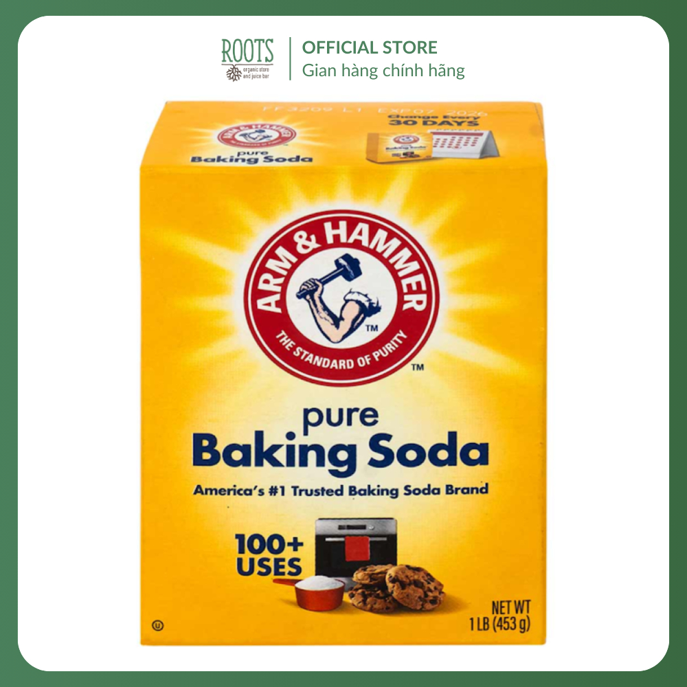 (Ship hỏa tốc) ARM & HAMMER - Bột Baking Soda Làm Bánh, Pure Baking Soda for Baking, 1 lb (454g)