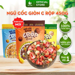 [SIÊU NGON] Ngũ Cốc Giòn C Rộp Granola Gạo Lứt Ăn Sáng Giảm Cân Mix Trái Cây 450G Việt Thái Official