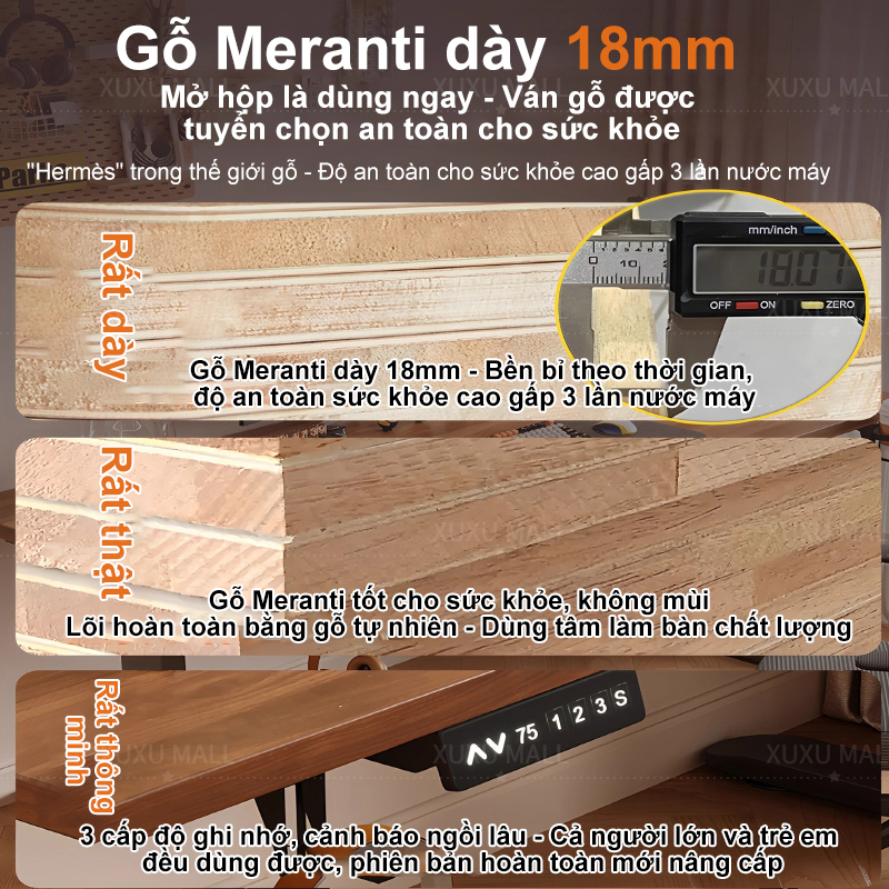 Bàn Làm Việc Nâng Hạ Điện Đa Năng 2in1 Bàn Gaming&Học Tập Chống Đau Lưng Mặt Gỗ Tự Nhiên (Tặng Kèm) | BigBuy360 - bigbuy360.vn