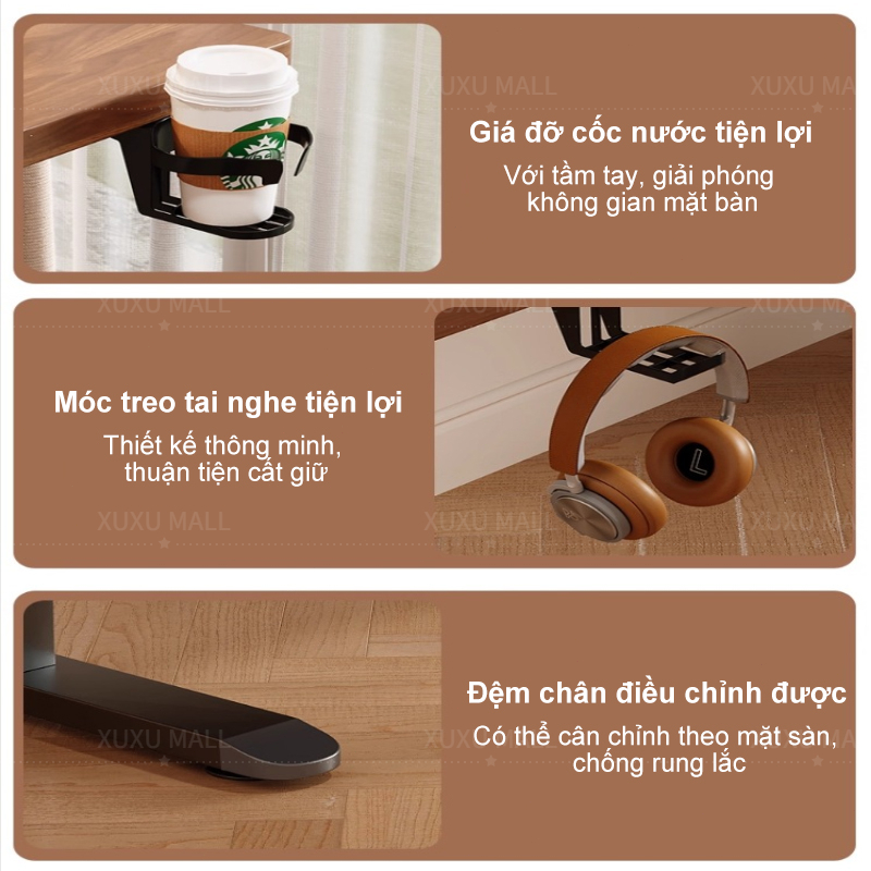 Bàn Làm Việc Nâng Hạ Điện Đa Năng 2in1 Bàn Gaming&Học Tập Chống Đau Lưng Mặt Gỗ Tự Nhiên (Tặng Kèm) | BigBuy360 - bigbuy360.vn