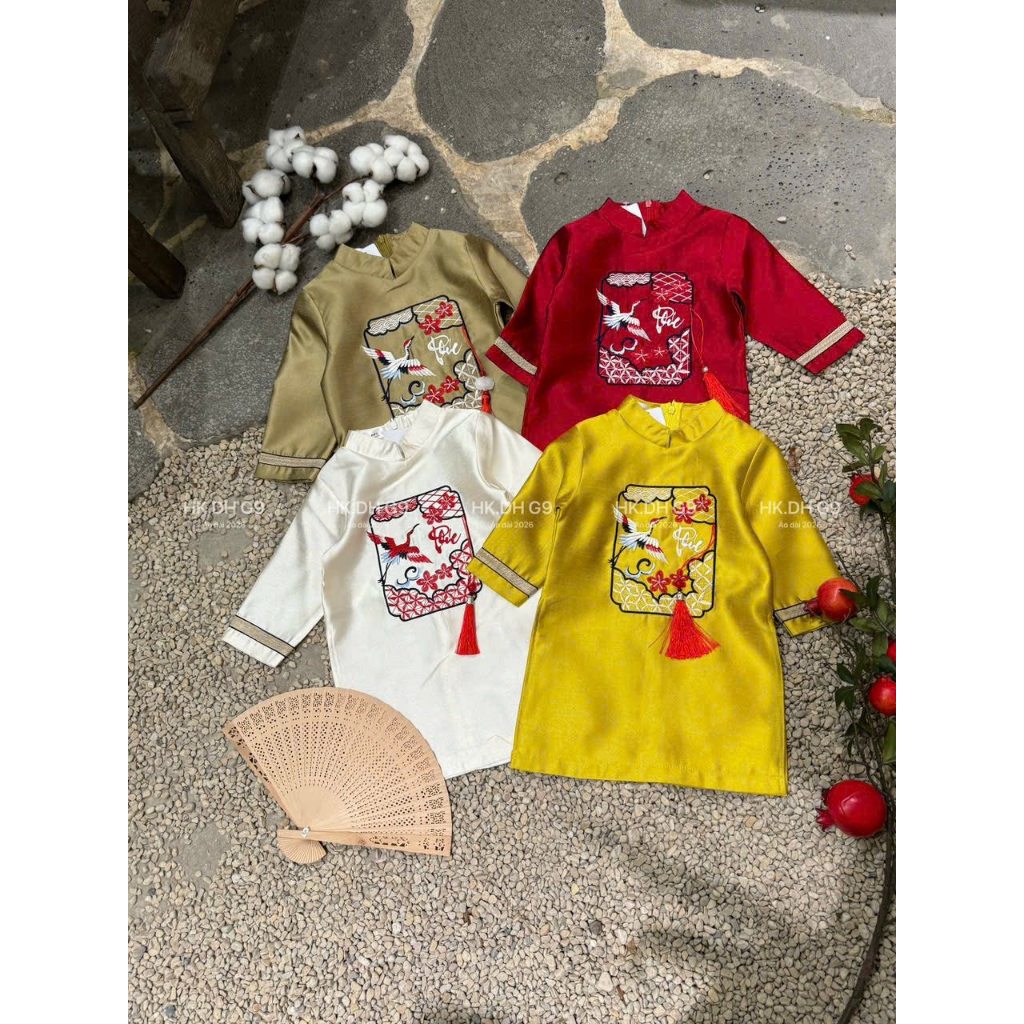Áo dài bé trai hàng thiết kế cao cấp HKids