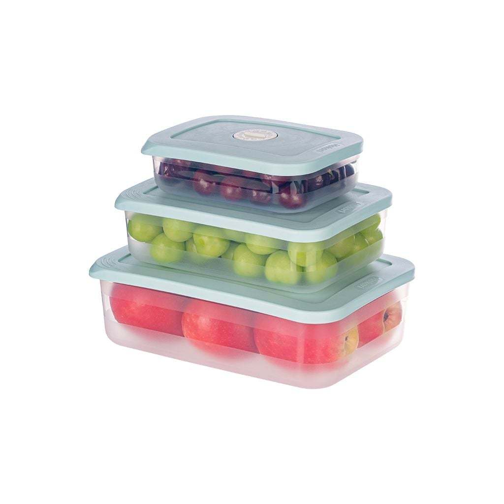 Bộ 3 hộp đựng thực phẩm Việt Nhật Hokori 6596 hình chữ nhật tiện lợi