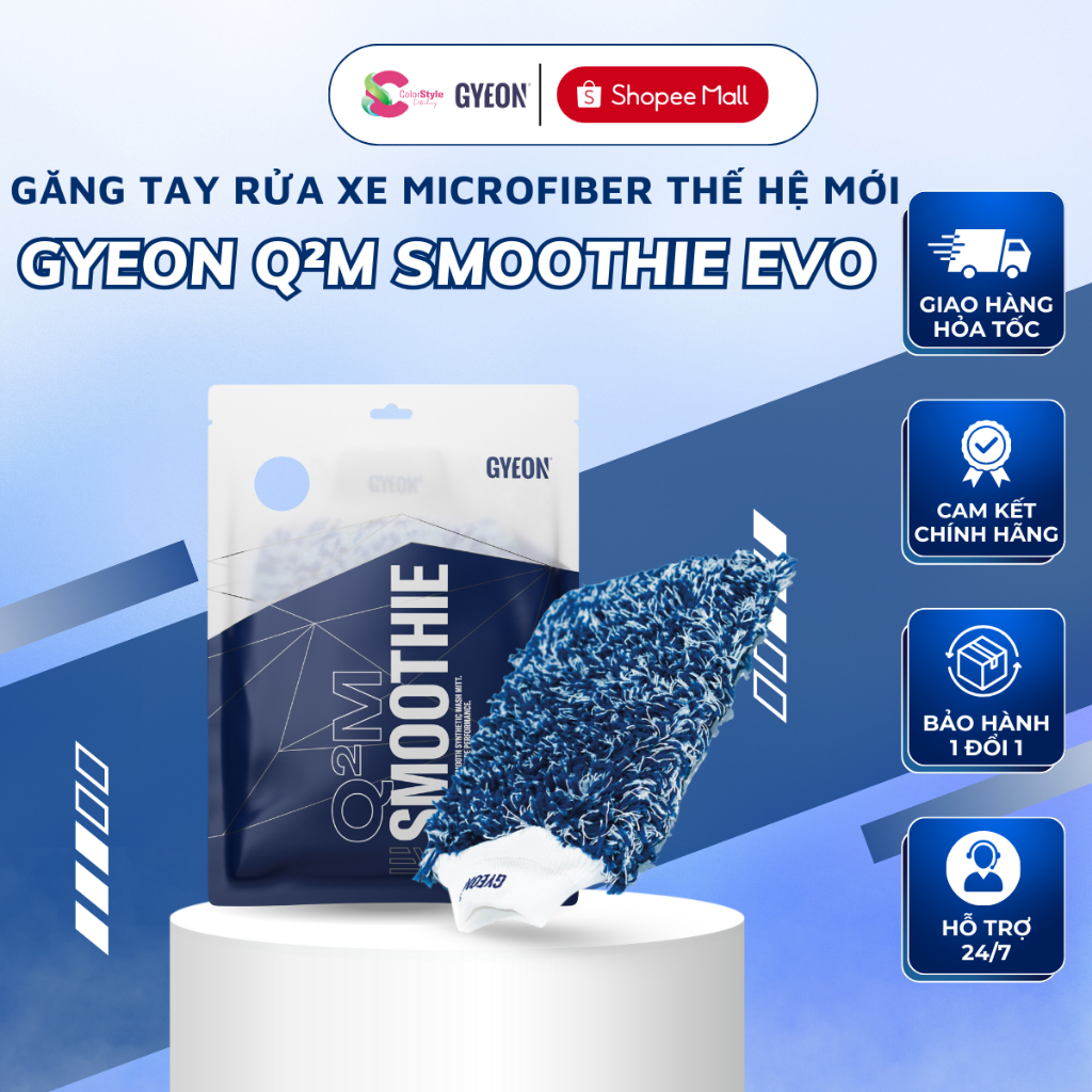 GYEON Q2M Smoothie EVO Găng Tay Microfiber Cao Cấp Rửa Xe Chuyên Dụng