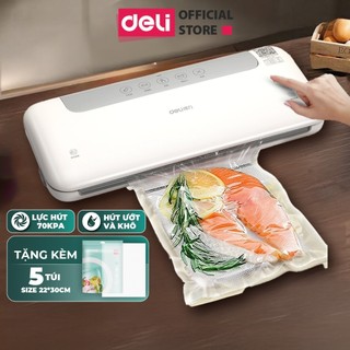   TẶNG TÚI HÚT  Máy Hút Chân Không Thực PhẩmDeli Hút Tự Động Hàn Miệng Túi Lực Hút Mạnh Bảo Quản Thực Phẩm Tươi Lâu Hơn 