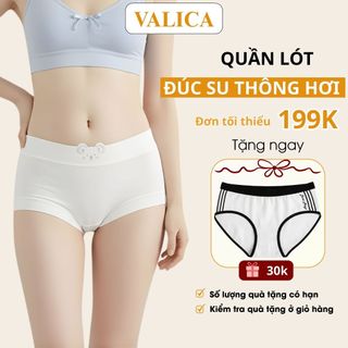  Quần lót nữ su thông hơi thoáng mát - Quần chip nữ họa tiết gấu đáng yêu đáy may 2 lớp  VALICA L718 