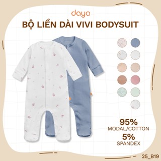 Bộ Liền Dài Sơ Sinh Bé Trai Bé Gái | Vivi Bodysuit | Daya | Vải Modal | 0-12 tháng