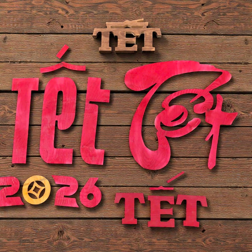 Chữ Tết Trang Trí – Plywood 5mm Cao Cấp | Trang Trí Tết 2026 - Lamdecor