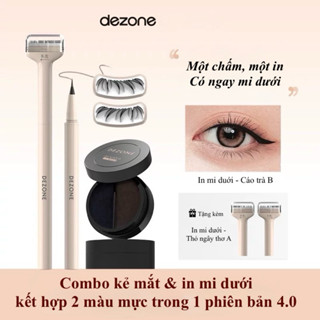   DEZONE BẢN 4.0  Set bút kẻ mắt và in mi dưới với hộp mực 2 màu giúp make up nhanh tiết kiệm thời gian và lâu trôi 