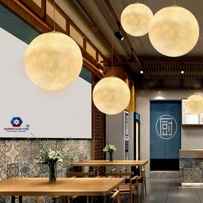 Đèn thả trang trí mặt trăng trang trí quán ăn phòng trà quán cafe phong cách bắc âu cổ điển