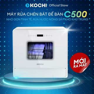   MỚI RA MẮT   Máy rửa chén bát để bàn KOCHI C500 - Sức chứa 6 bộ - Không cần lắp đặt - 5+1 chương trình rửa sấy nóng 