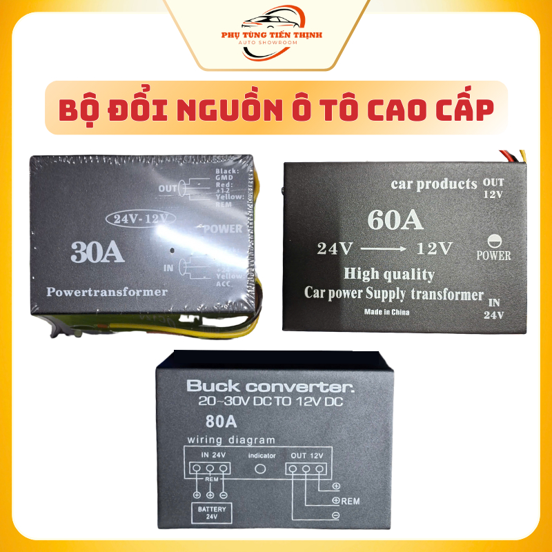 Đổi Nguồn 24V Sang 12V Cao Cấp – Dùng Các Thiết Bị 12V Trên Xe Ô Tô 24V – Phụ Tùng Tiến Thịnh