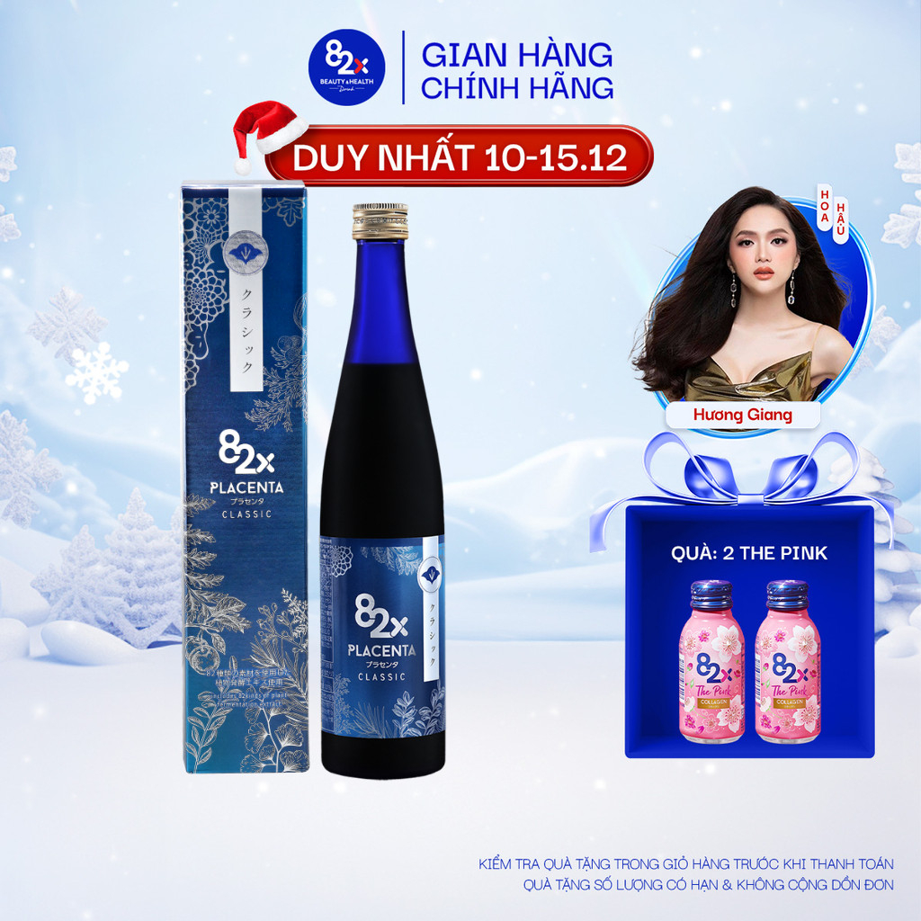 [LIVESTREAM 82X] Nước Uống 82X Placenta Classic Hỗ Trợ Làm Đẹp Da, Duy Trì Tính Nữ Mọng Mướt 500ml/C