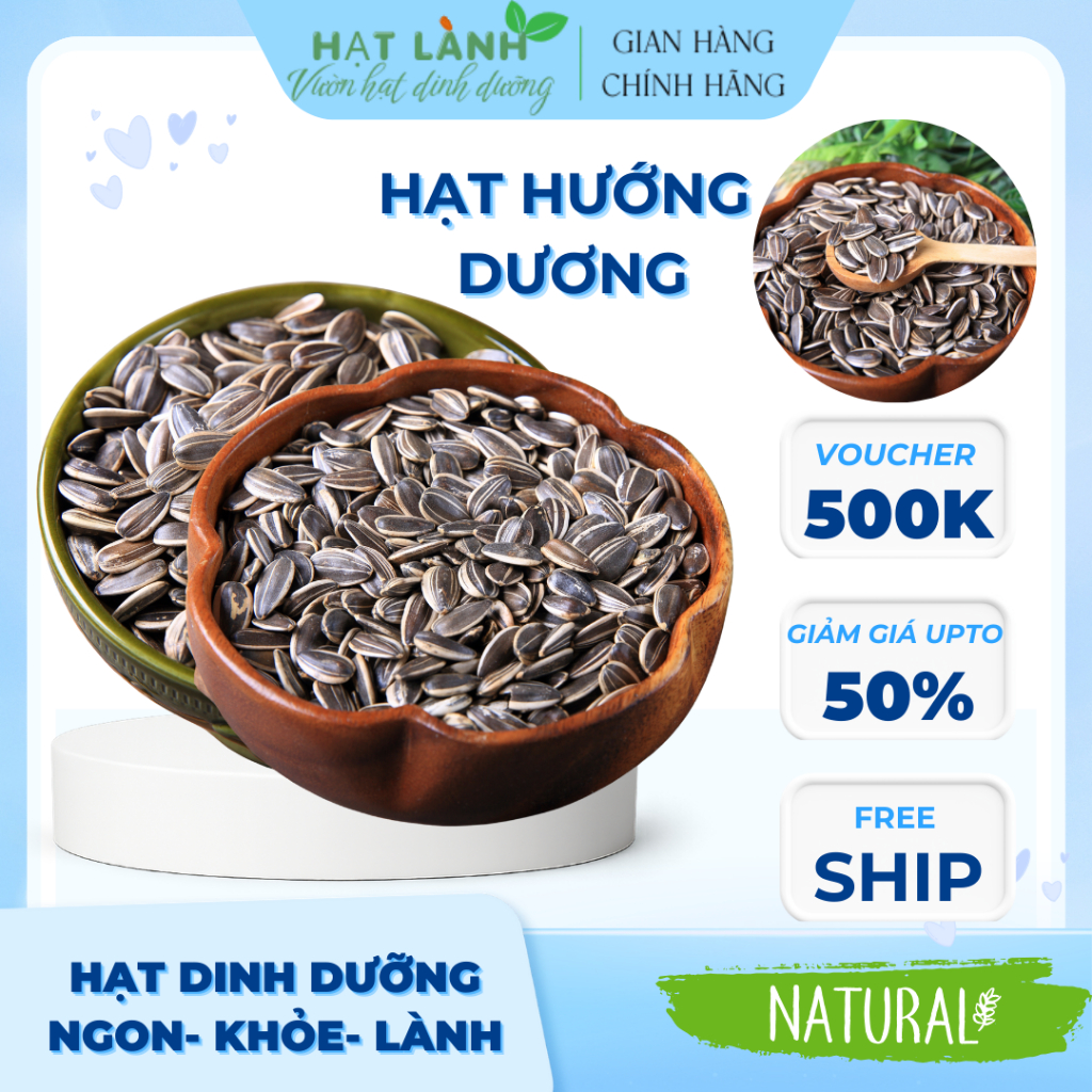 Hạt Hướng Dương Nguyên Vị, Hạt Hướng Dương VỊ Dừa Thơm Ngon Rang Sẵn, Hướng Dương Tết