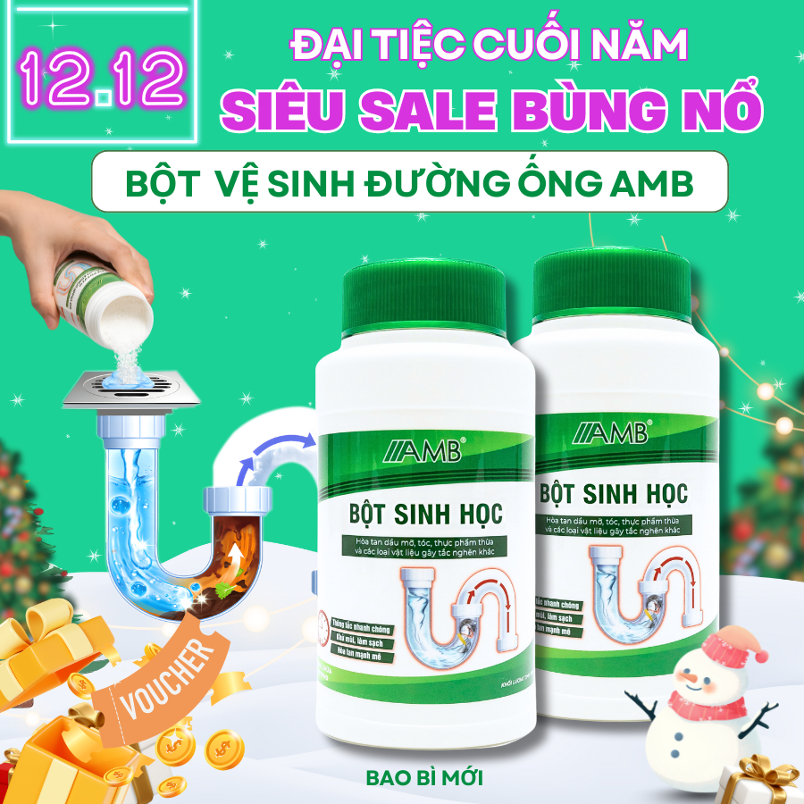 Bột sinh học đa năng AMB, Viện Hàn lâm khoa học Việt Nam làm sạch, vệ sinh đường ống khử mùi, chống nghẽn hiệu quả