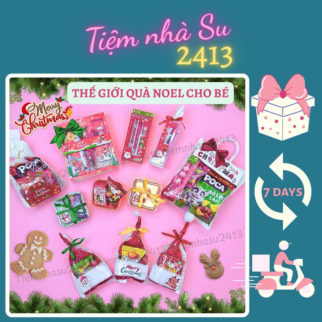 Thế giới quà Noel cho bé - bánh kẹo, quà tặng học tập dịp Noel - Tiệm Nhà Su 2413