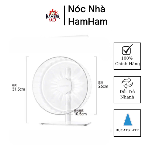 BUCATSTATE - WHEEL 26CM CHẠY GIÚP GIÃM STRESS, VẬN ĐỘNG CHO HAMSTER