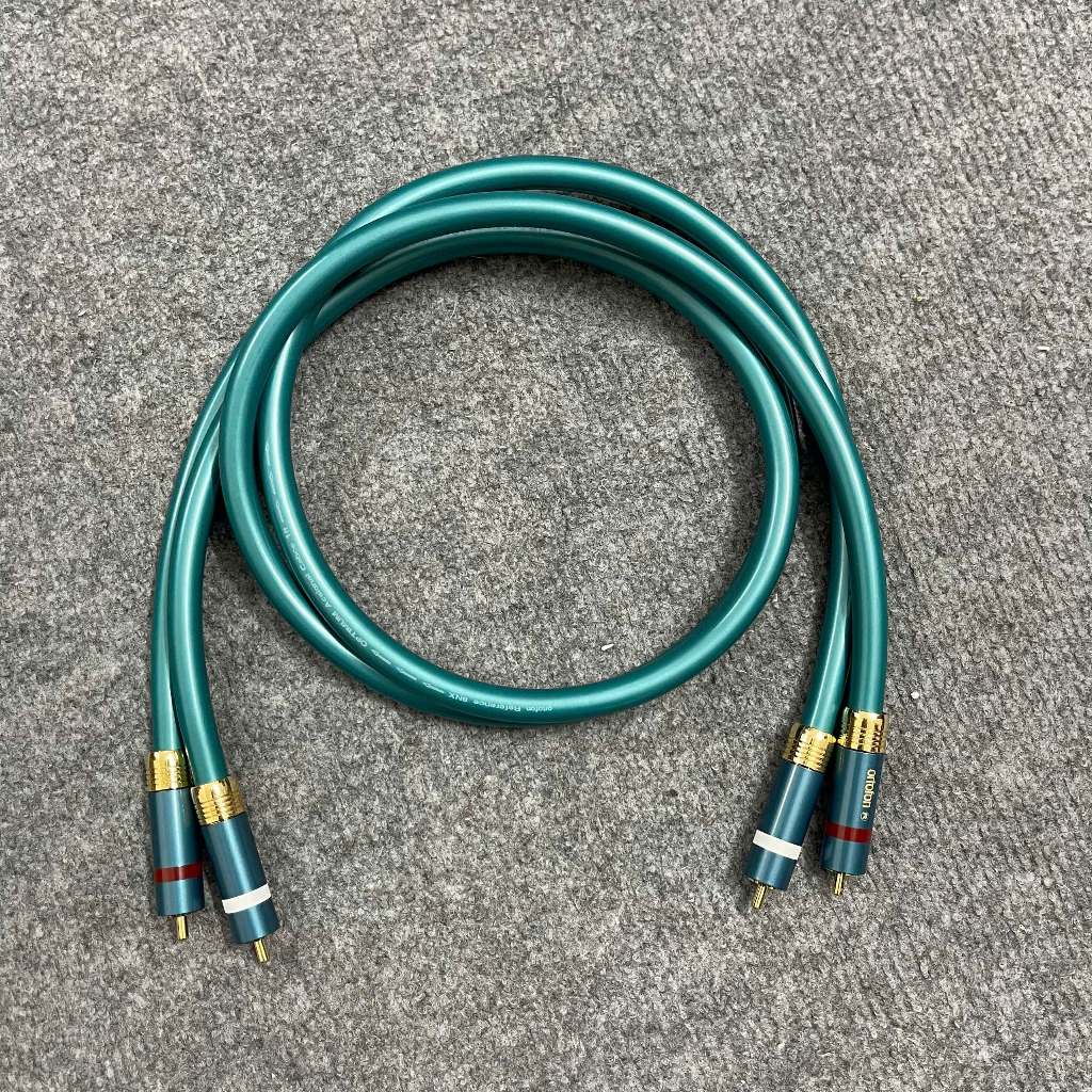 Bộ dây tín hiệu AV Ortofon xanh, dắc khóa mạ vàng