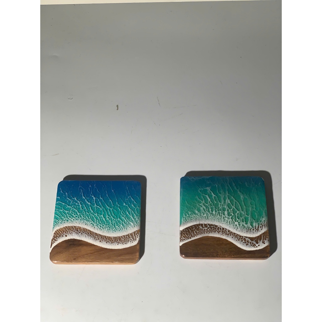 Lót Ly Gỗ Epoxy Resin Để Cốc Chén Decor Trang Trí