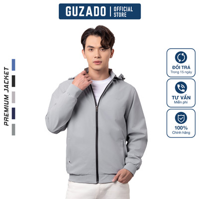 [XẢ HÀNG]Áo khoác nam Cao Cấp Guzado Jacket Premium Bo Gấu Chống Gió Cực Tốt MKG18