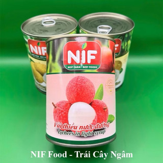 Sỉ MỘT THÙNG Vải Ngâm NIF 560gr (12 lon)- Vải đóng hộp - Trà vải