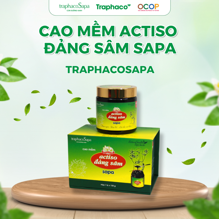 Cao Mềm Atiso Đảng Sâm Sapa TRAPHACOSAPA Loại Đậm Đặc Actiso Chống Lão Hoá Thanh Lọc Gan 130gr